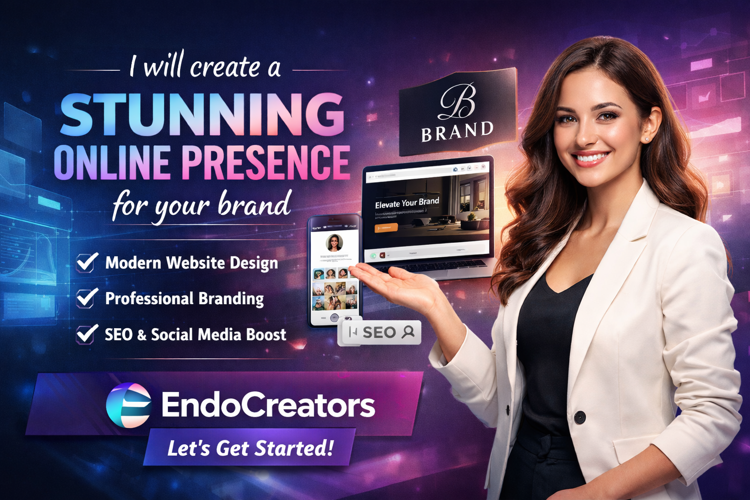 I will design a stunning online presence for your business